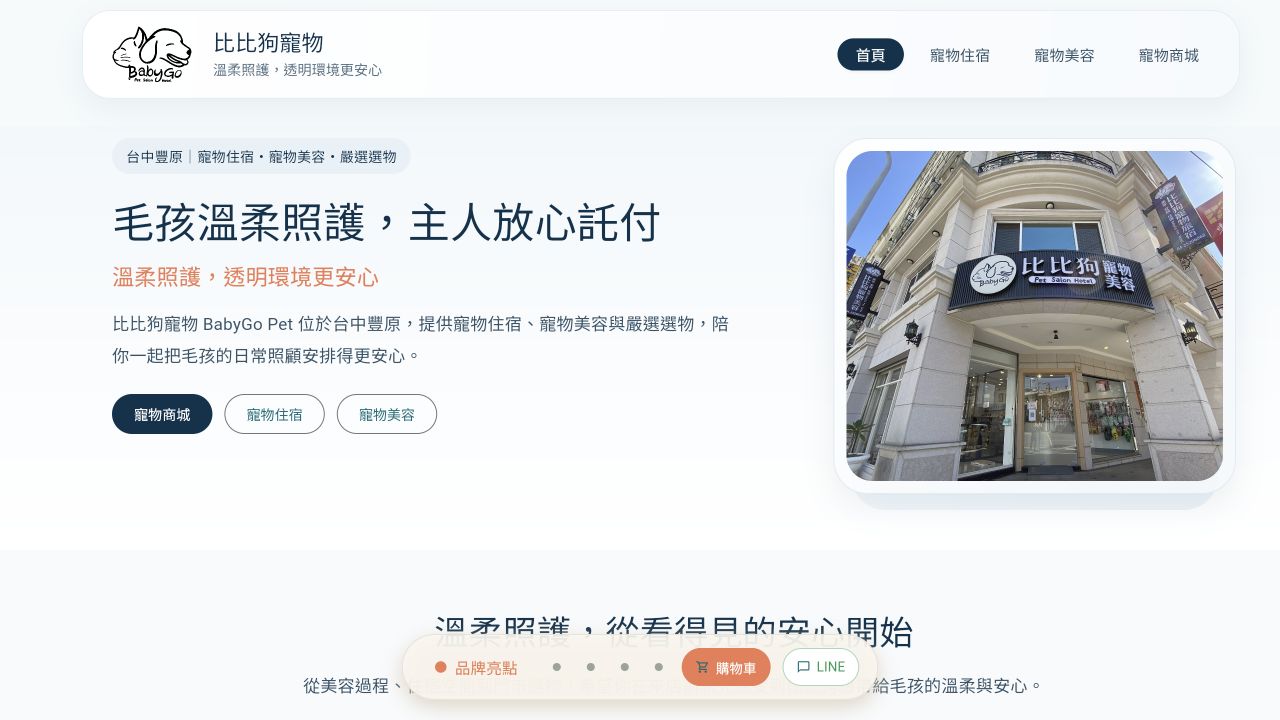 比比狗寵物網站實際畫面